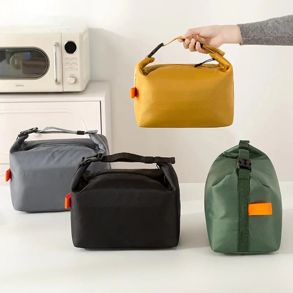 Insulated Lunch Bag with Zipper, Large Reusable Lunch Tote for Work, Office, Picnics and Travel