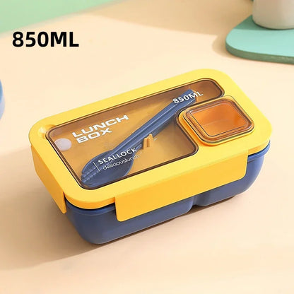 Leak Proof Bento Lunch Box with Cutlery, Microwave and Dishwasher Safe Lunch Container, 850 or 1100 ml
