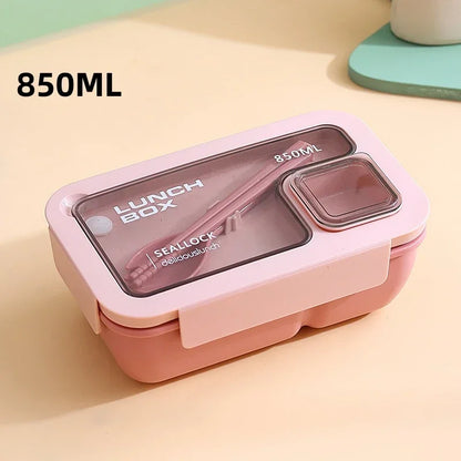 Leak Proof Bento Lunch Box with Cutlery, Microwave and Dishwasher Safe Lunch Container, 850 or 1100 ml