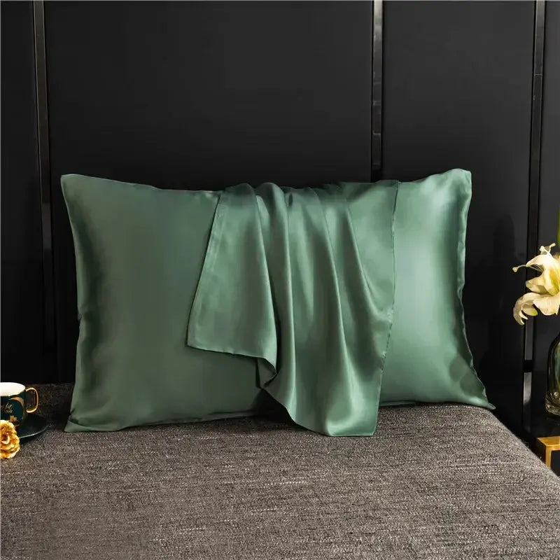Silky Satin Pillowcase, Smooth Cooling Standard Pillow Cover, 20 x 30 in, 7 Colors