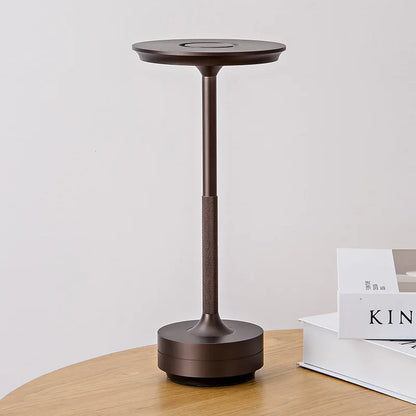 Rechargeable Touch Desk Lamp, Cordless Dimmable LED Table Light with USB C Charging, Aluminum Mushroom Shade