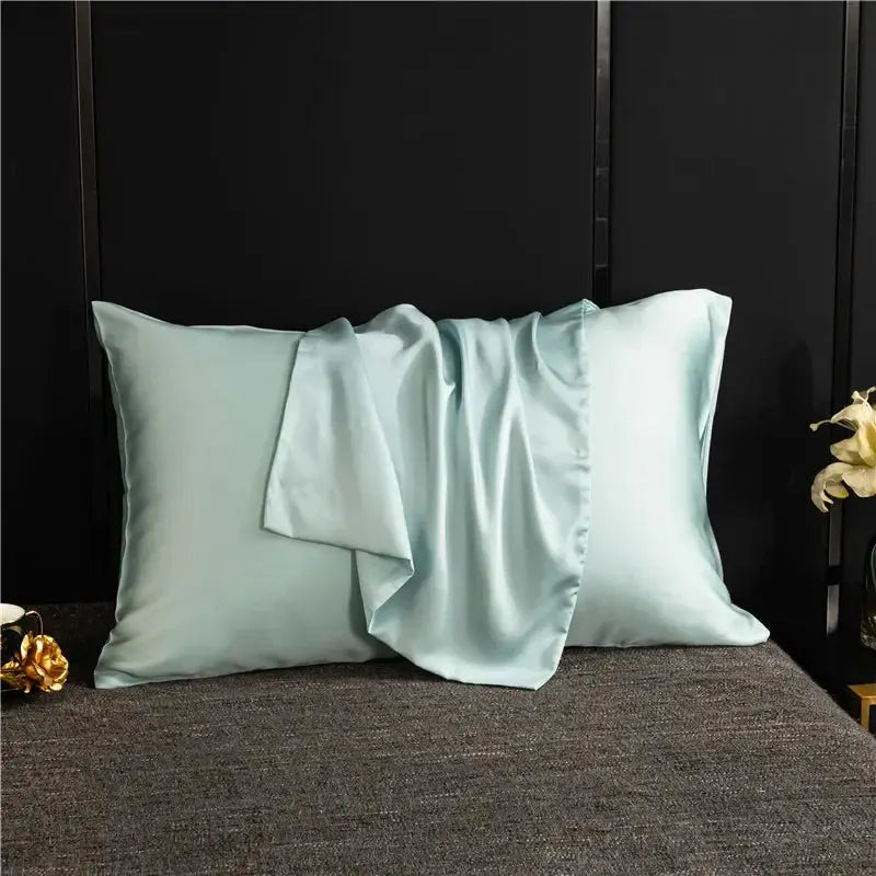 Silky Satin Pillowcase, Smooth Cooling Standard Pillow Cover, 20 x 30 in, 7 Colors
