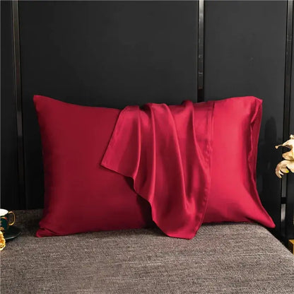 Silky Satin Pillowcase, Smooth Cooling Standard Pillow Cover, 20 x 30 in, 7 Colors