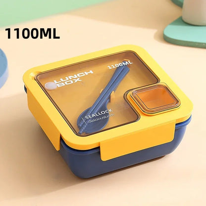 Leak Proof Bento Lunch Box with Cutlery, Microwave and Dishwasher Safe Lunch Container, 850 or 1100 ml
