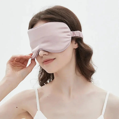 Bamboo Sleep Mask with Adjustable Strap, Contoured Light Blocking Eye Mask for Travel and Naps