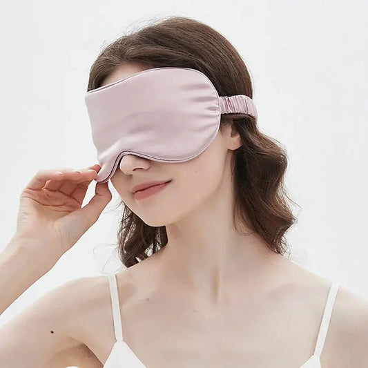 Bamboo Sleep Mask with Adjustable Strap, Contoured Light Blocking Eye Mask for Travel and Naps