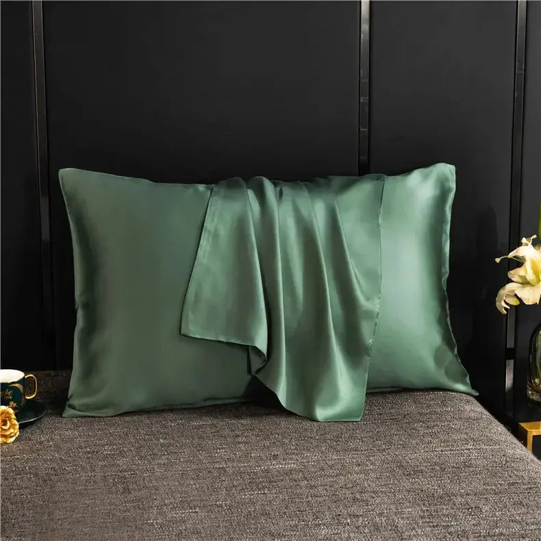 Silky Satin Pillowcase, Smooth Cooling Standard Pillow Cover, 20 x 30 in, 7 Colors