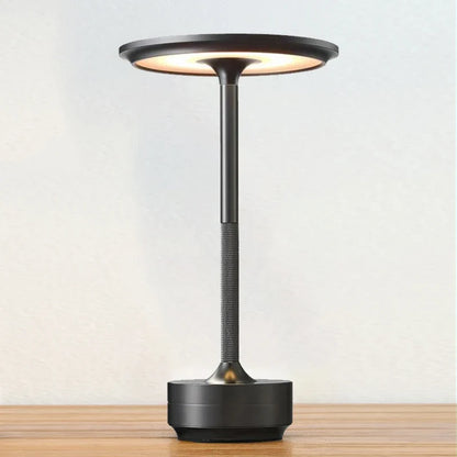 Rechargeable Touch Desk Lamp, Cordless Dimmable LED Table Light with USB C Charging, Aluminum Mushroom Shade