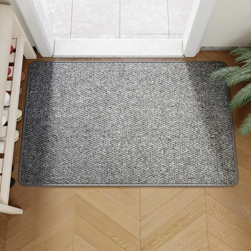 Faux Jute Doormat, Non Slip Woven Look Entrance Rug for Front Door, Hallway and Covered Porch, 3 Sizes