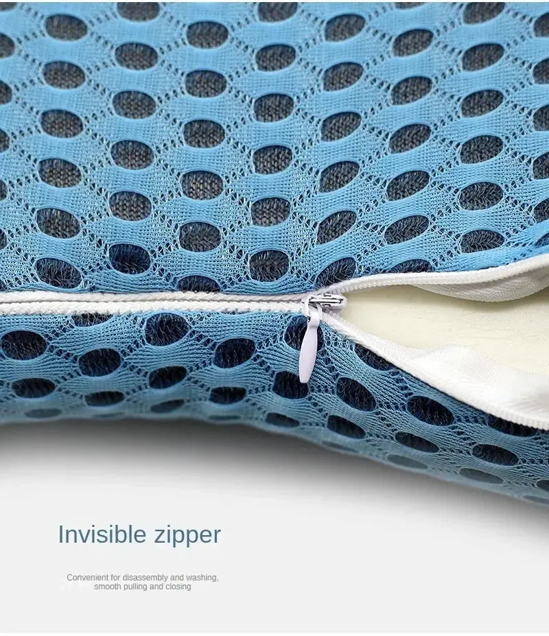Memory Foam Lumbar Support Pillow, Lower Back Cushion for Office Chair and Car, Mesh Cover