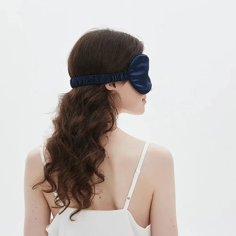 Bamboo Sleep Mask with Adjustable Strap, Contoured Light Blocking Eye Mask for Travel and Naps