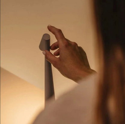 Cordless Table Lamp, Rechargeable LED Touch Lamp, Minimalist Aluminum Bedside Light