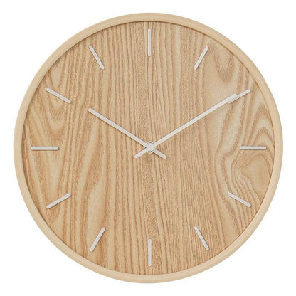 Minimalist Solid Wood Wall Clock, Silent Non-Ticking Scandinavian Clock for Living Room