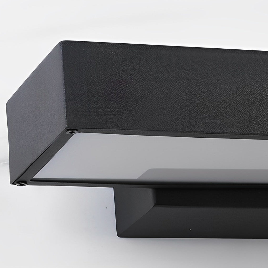 Outdoor LED Linear Wall Light, Black Stainless Steel, IP65, Optional Motion Sensor