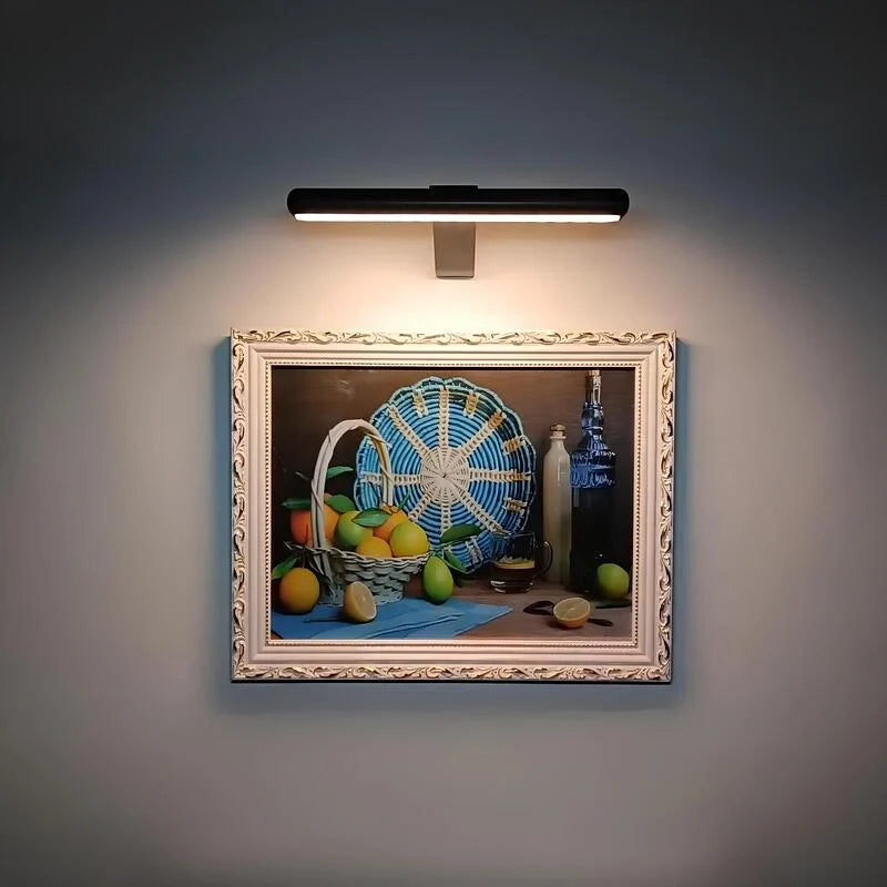Cordless Picture Light with Remote, Rechargeable LED Art Light, Dimmable 3 Color