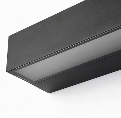 Modern Exterior Porch Light Fixture, Black LED Linear Wall Washer, IP65 Waterproof