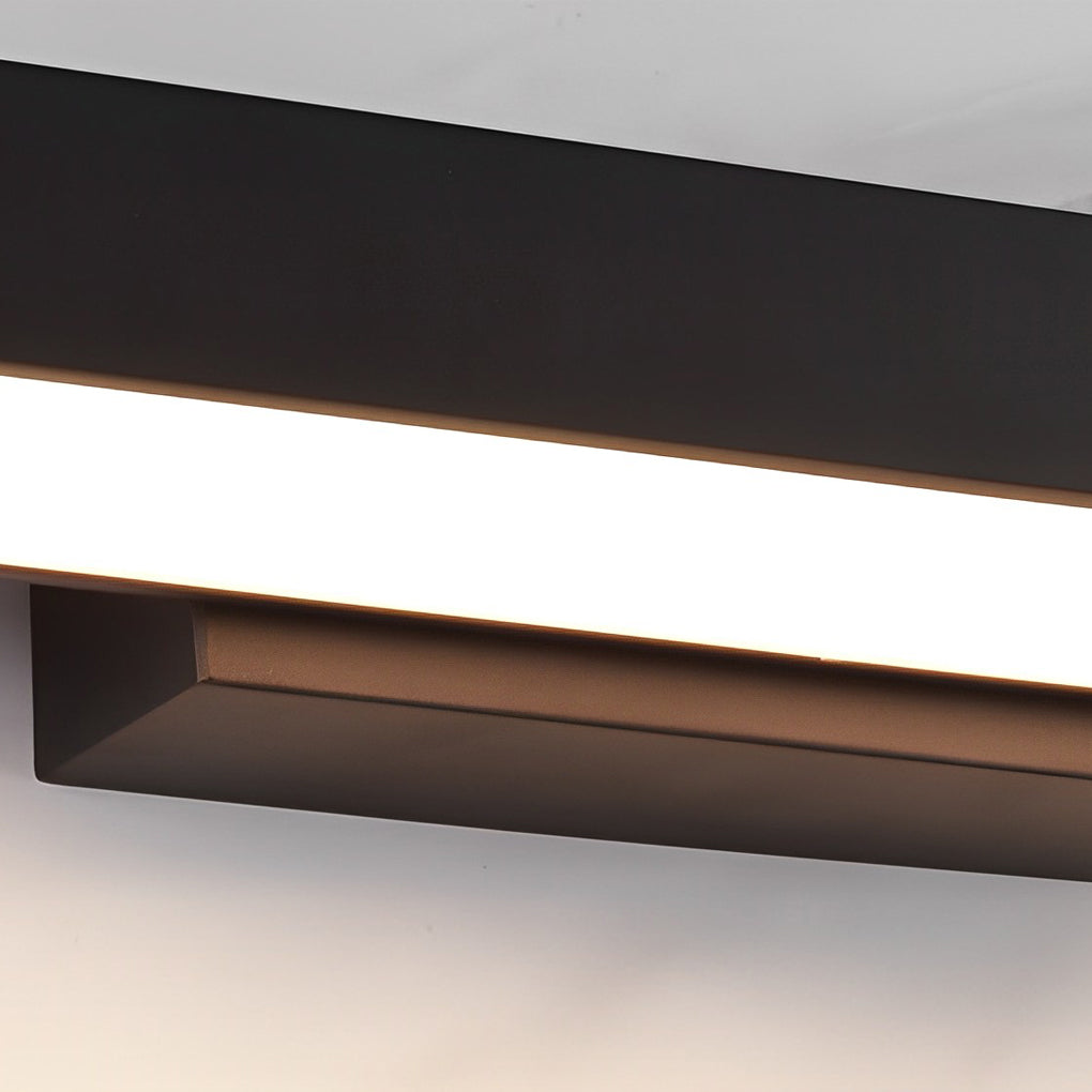Outdoor LED Linear Wall Light, Black Stainless Steel, IP65, Optional Motion Sensor