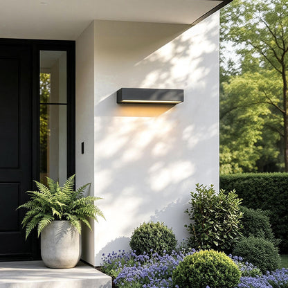 Modern Exterior Porch Light Fixture, Black LED Linear Wall Washer, IP65 Waterproof
