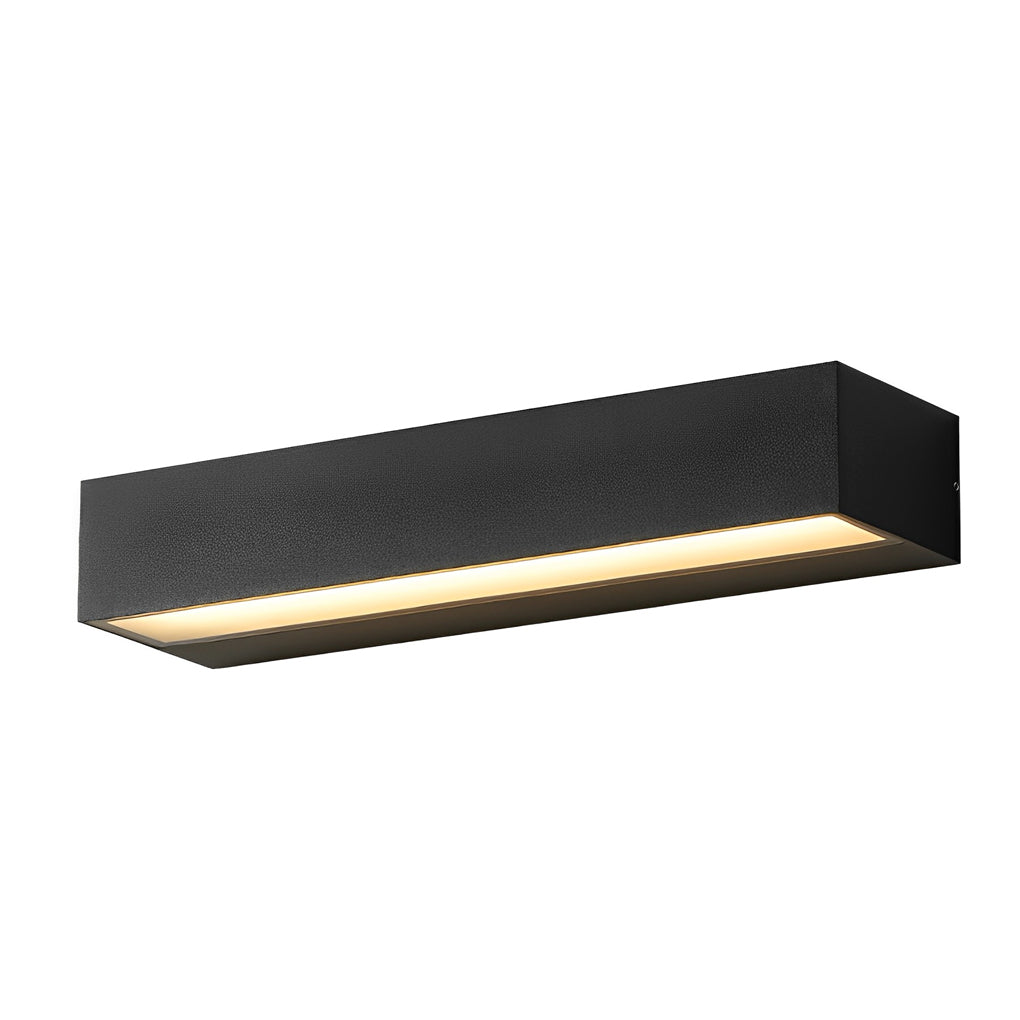 Modern Exterior Porch Light Fixture, Black LED Linear Wall Washer, IP65 Waterproof