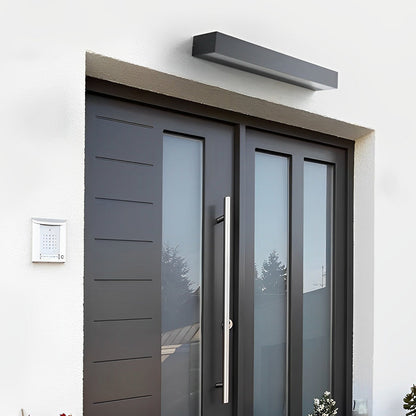 Modern Exterior Porch Light Fixture, Black LED Linear Wall Washer, IP65 Waterproof