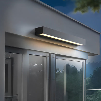 Modern Exterior Porch Light Fixture, Black LED Linear Wall Washer, IP65 Waterproof