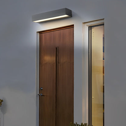 Modern Exterior Porch Light Fixture, Black LED Linear Wall Washer, IP65 Waterproof