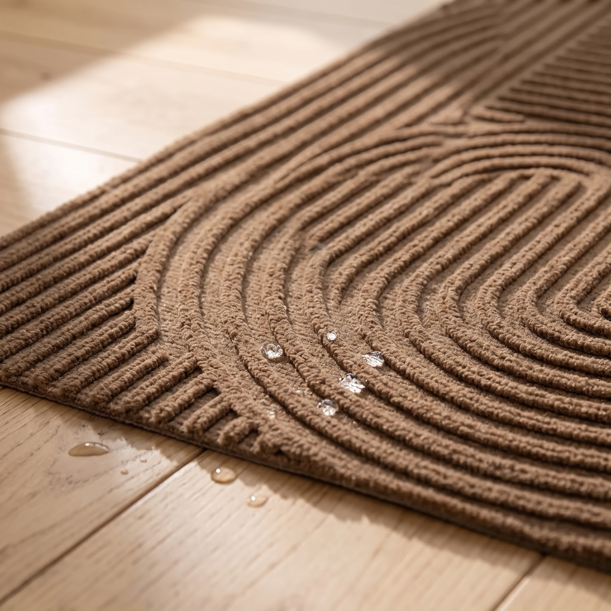 Close detail of the ribbed microfiber surface
