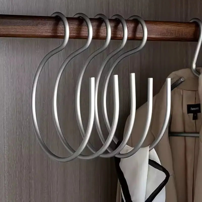 S Shaped Hooks 5 Pack, Matte Metal S Hooks for Hanging Clothes, Bags, Cookware and Tools