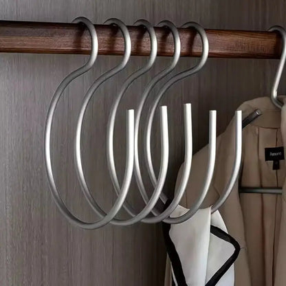 S Shaped Hooks 5 Pack, Matte Metal S Hooks for Hanging Clothes, Bags, Cookware and Tools