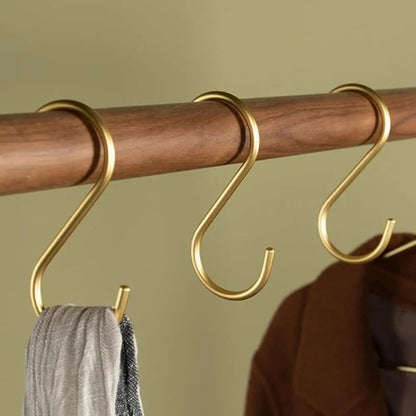 S Shaped Hooks 5 Pack, Matte Metal S Hooks for Hanging Clothes, Bags, Cookware and Tools