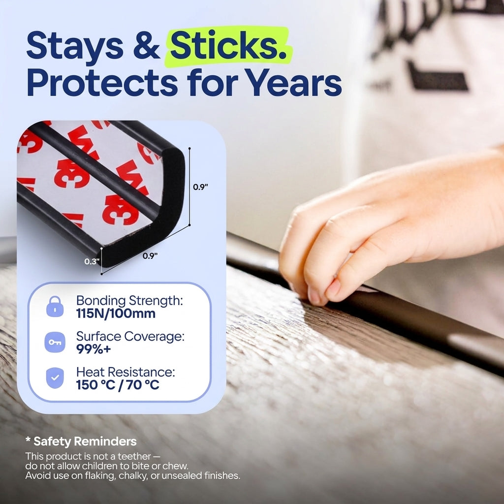 Edge Guard Strip for Baby Proofing, 79 in Soft Corner Protector for Tables, Desks and Furniture