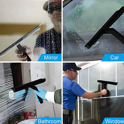 Modern Shower Squeegee with Silicone Blade, Bathroom Glass Door Wiper for Mirrors, Tiles and Windows