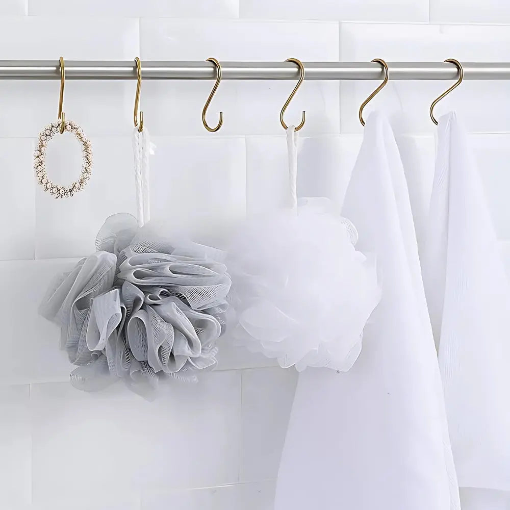 S Shaped Hooks 5 Pack, Matte Metal S Hooks for Hanging Clothes, Bags, Cookware and Tools