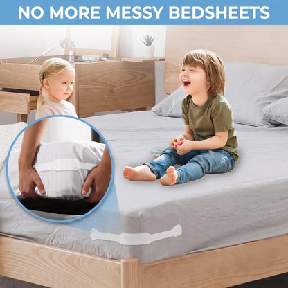 Bed Sheet Holder Straps, 4 Pack Adjustable Elastic Sheet Grippers for Fitted Sheets
