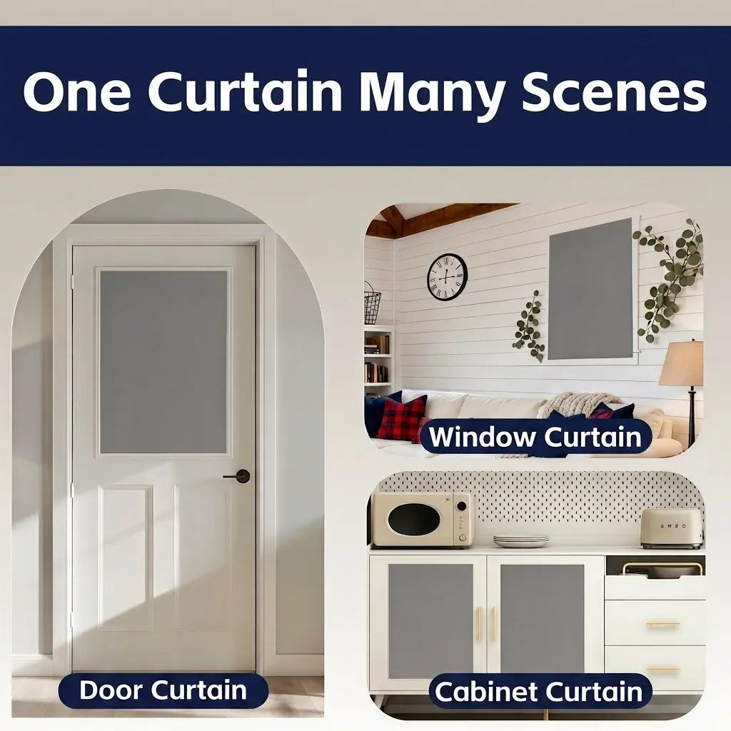 Portable Blackout Curtains, Self Adhesive Window Blackout Cover, No Drill, Cut to Size