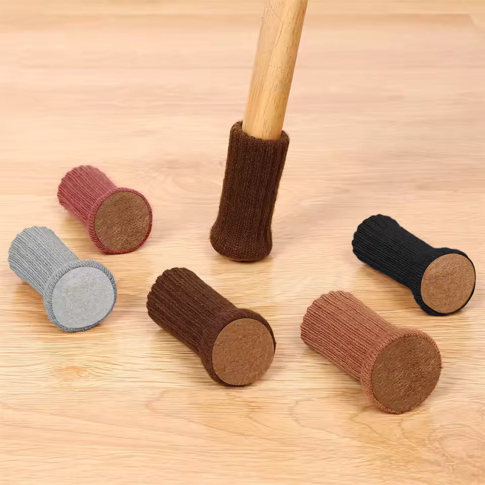 Chair Leg Socks 16 Pack, Knitted Furniture Floor Protectors for Hardwood Floors, Reduce Noise