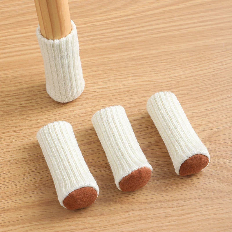 Chair Leg Socks 16 Pack, Knitted Furniture Floor Protectors for Hardwood Floors, Reduce Noise