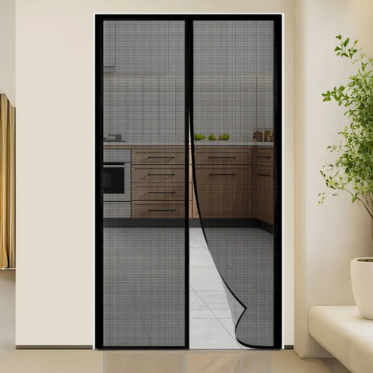 Magnetic Screen Door for Patio and Entry Doors, Self Closing Fiberglass Mesh Mosquito Curtain