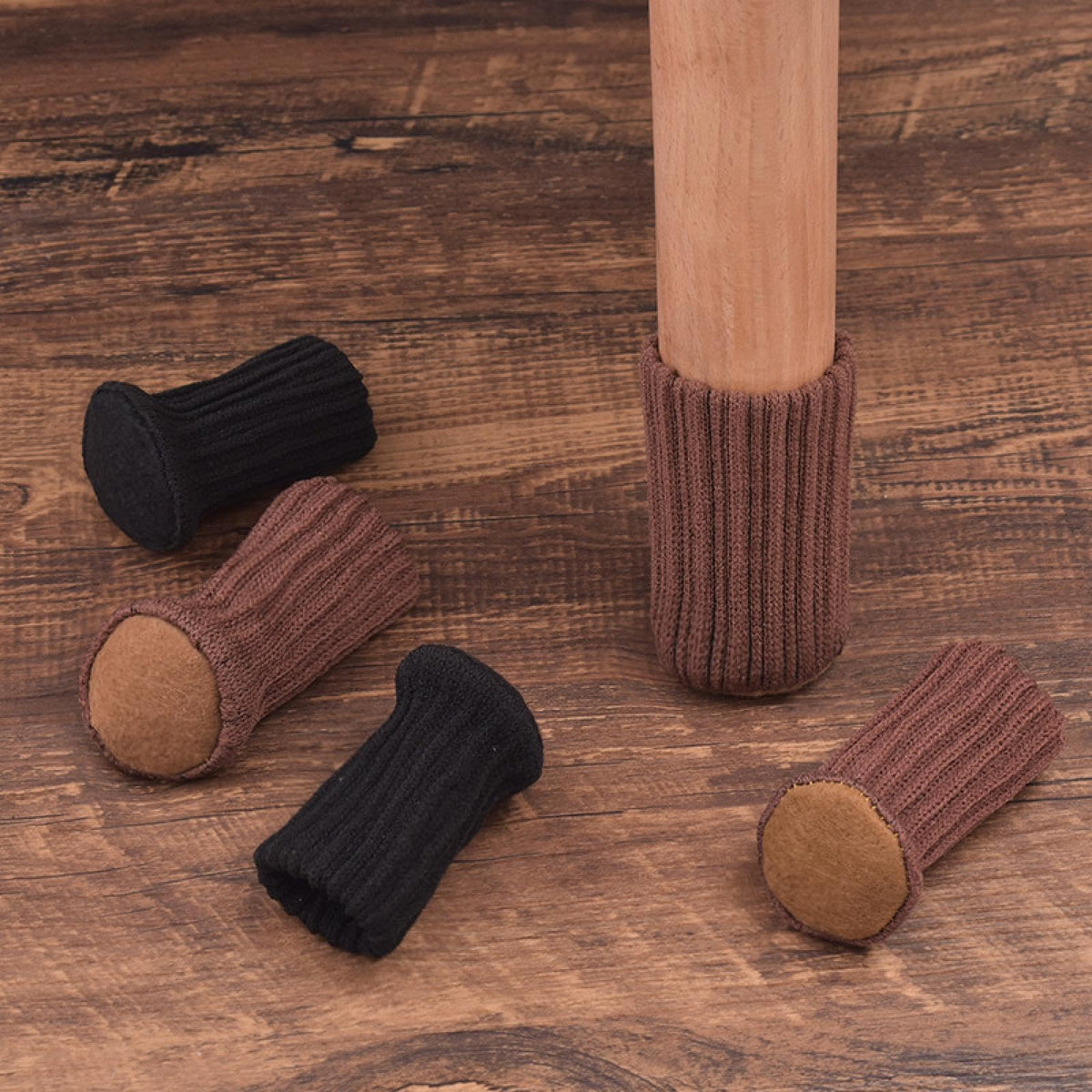Chair Leg Socks 16 Pack, Knitted Furniture Floor Protectors for Hardwood Floors, Reduce Noise