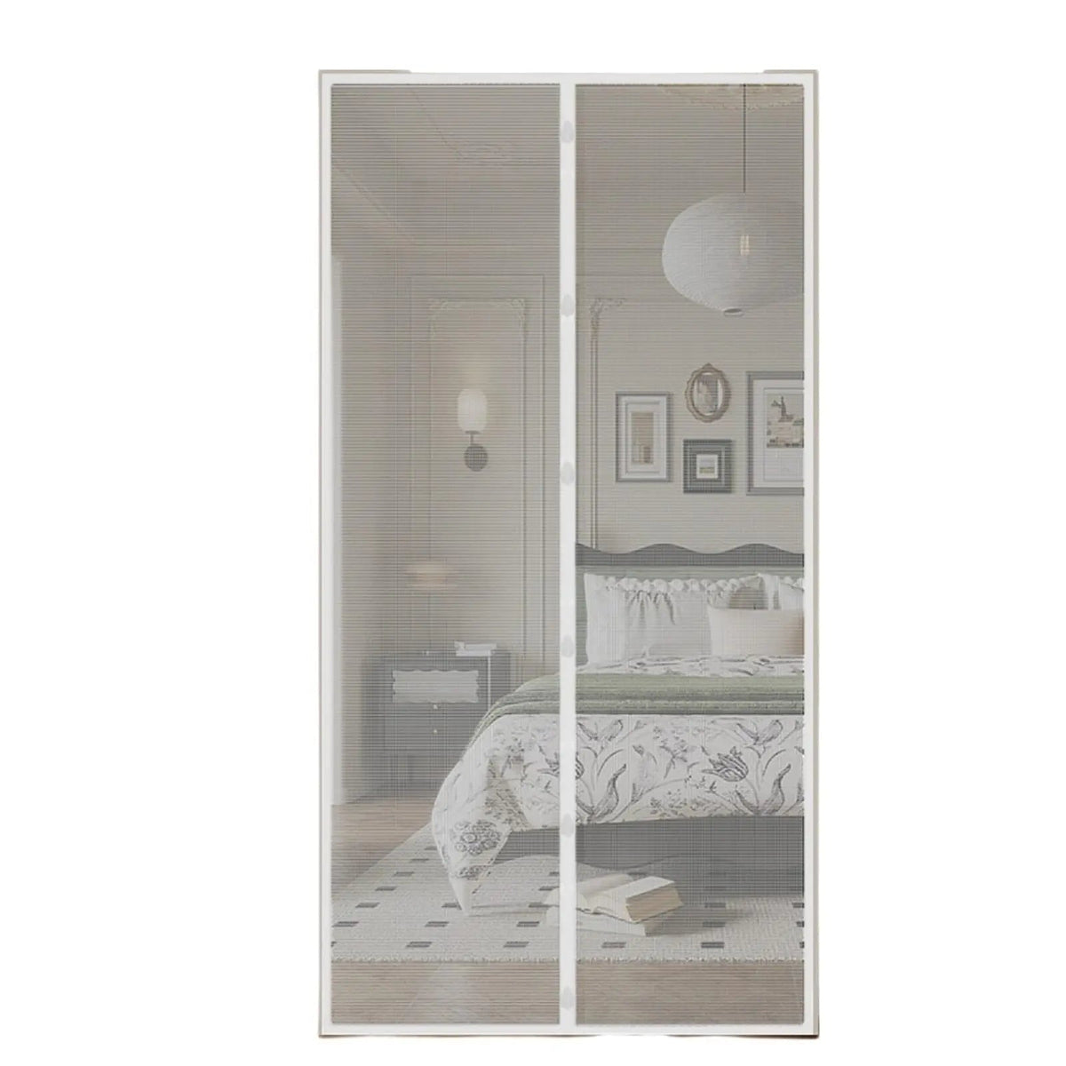Magnetic Screen Door for Patio and Entry Doors, Self Closing Fiberglass Mesh Mosquito Curtain