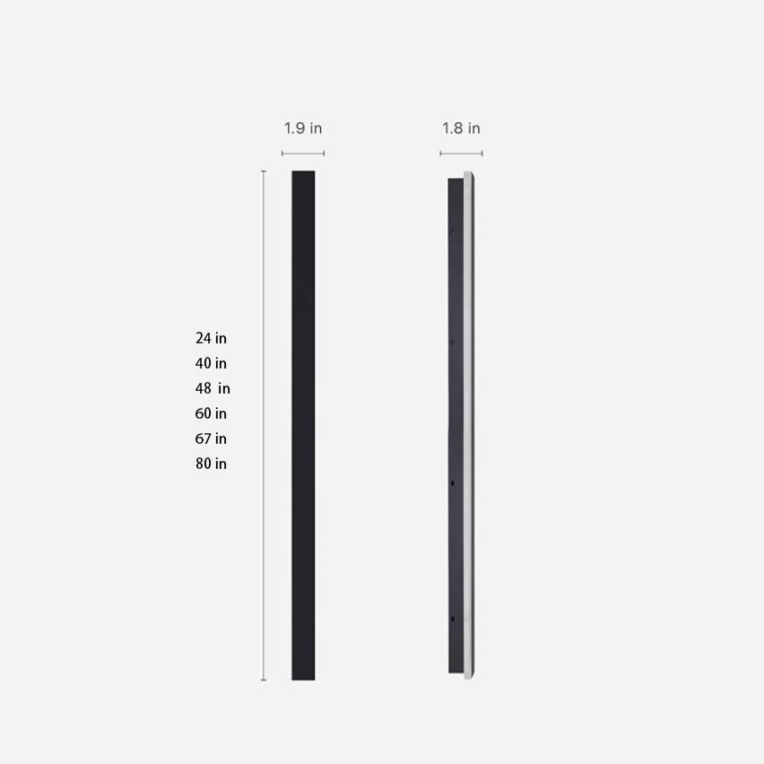 Outdoor LED Linear Wall Light, Black Long Strip Wall Sconce, IP65, Warm White or RGB