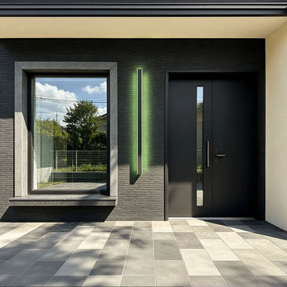 Outdoor LED Linear Wall Light, Black Long Strip Wall Sconce, IP65, Warm White or RGB