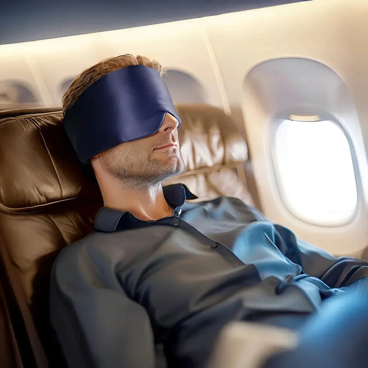 Satin Sleep Mask for Total Darkness, Full Coverage Eye Mask with Adjustable Strap