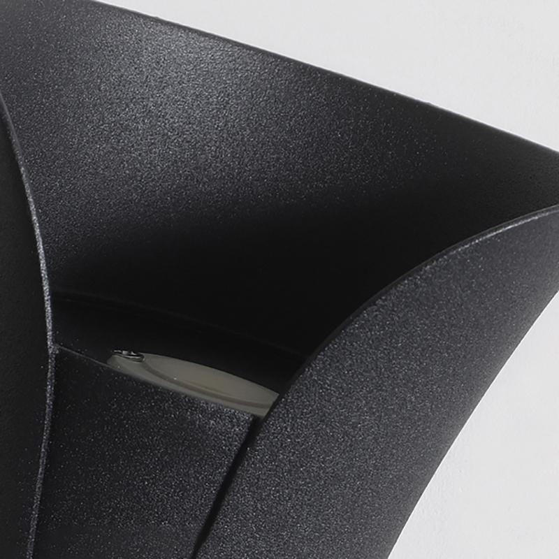 Up Down Outdoor Wall Light, Modern Curved LED Wall Sconce, 3000K Warm White, IP54