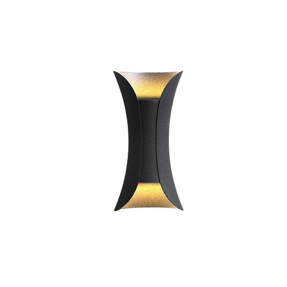 Up Down Outdoor Wall Light, Modern Curved LED Wall Sconce, 3000K Warm White, IP54