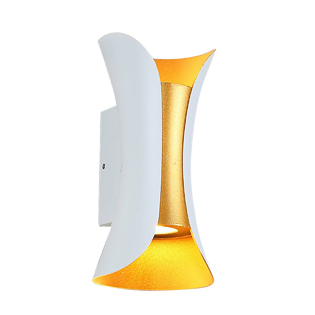 Up Down Outdoor Wall Light, Modern Curved LED Wall Sconce, 3000K Warm White, IP54