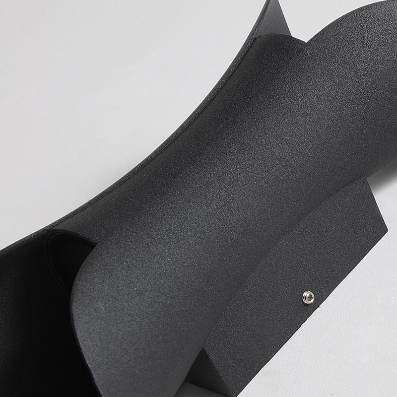 Up Down Outdoor Wall Light, Modern Curved LED Wall Sconce, 3000K Warm White, IP54